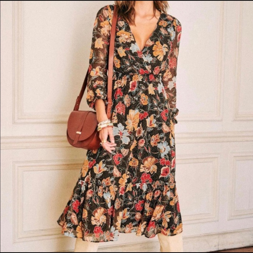SÉZANE Titiane Floral midi dress - Sz 4